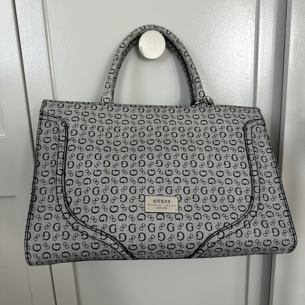 GUESS Gray Monogram Women's Bag